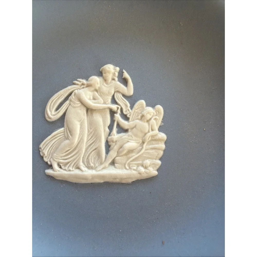 Vintage Wedgwood Blue Jasperware‎ Small Plate Trinket Dish 4.5